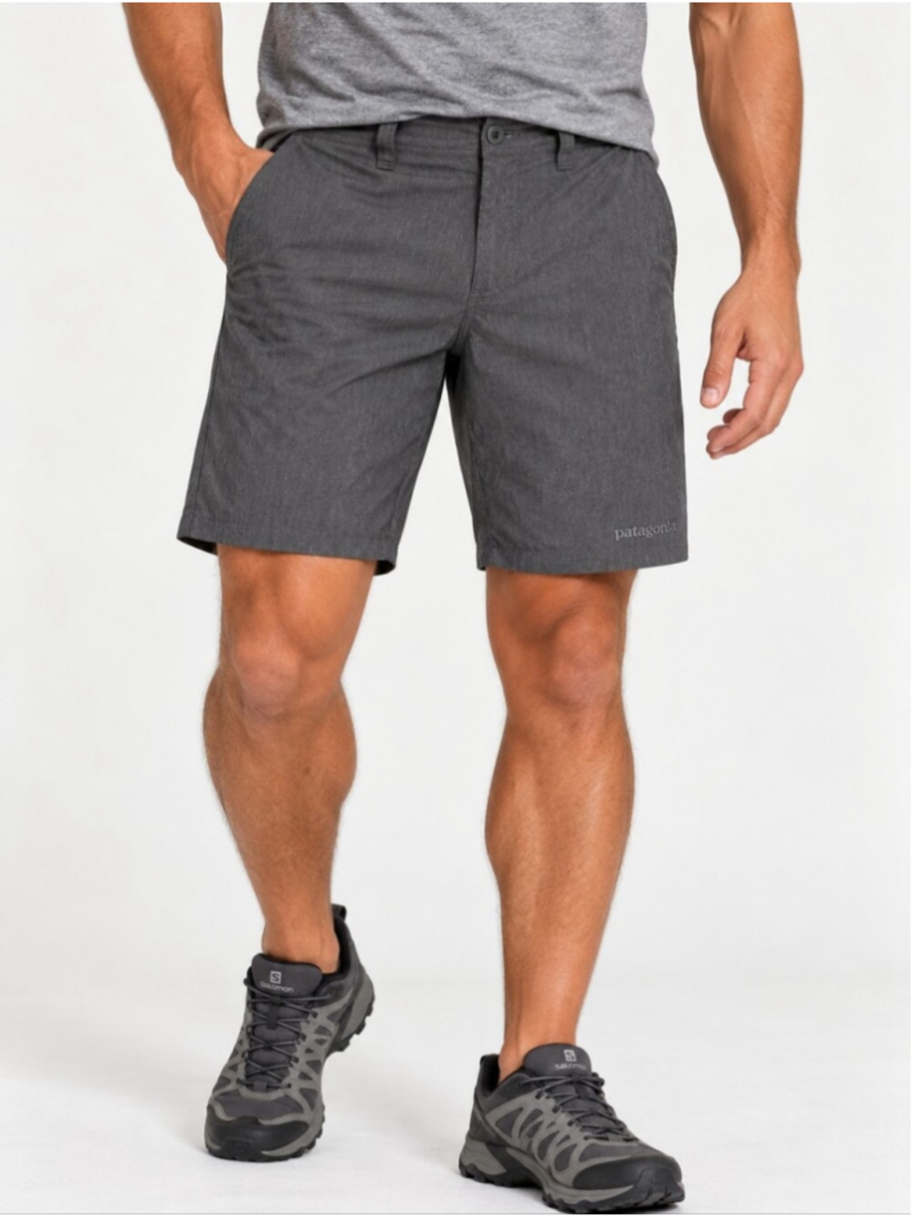 Patagonia Quandary Men's Gray Stretch Hiking Shorts Size 33 9" Inseam